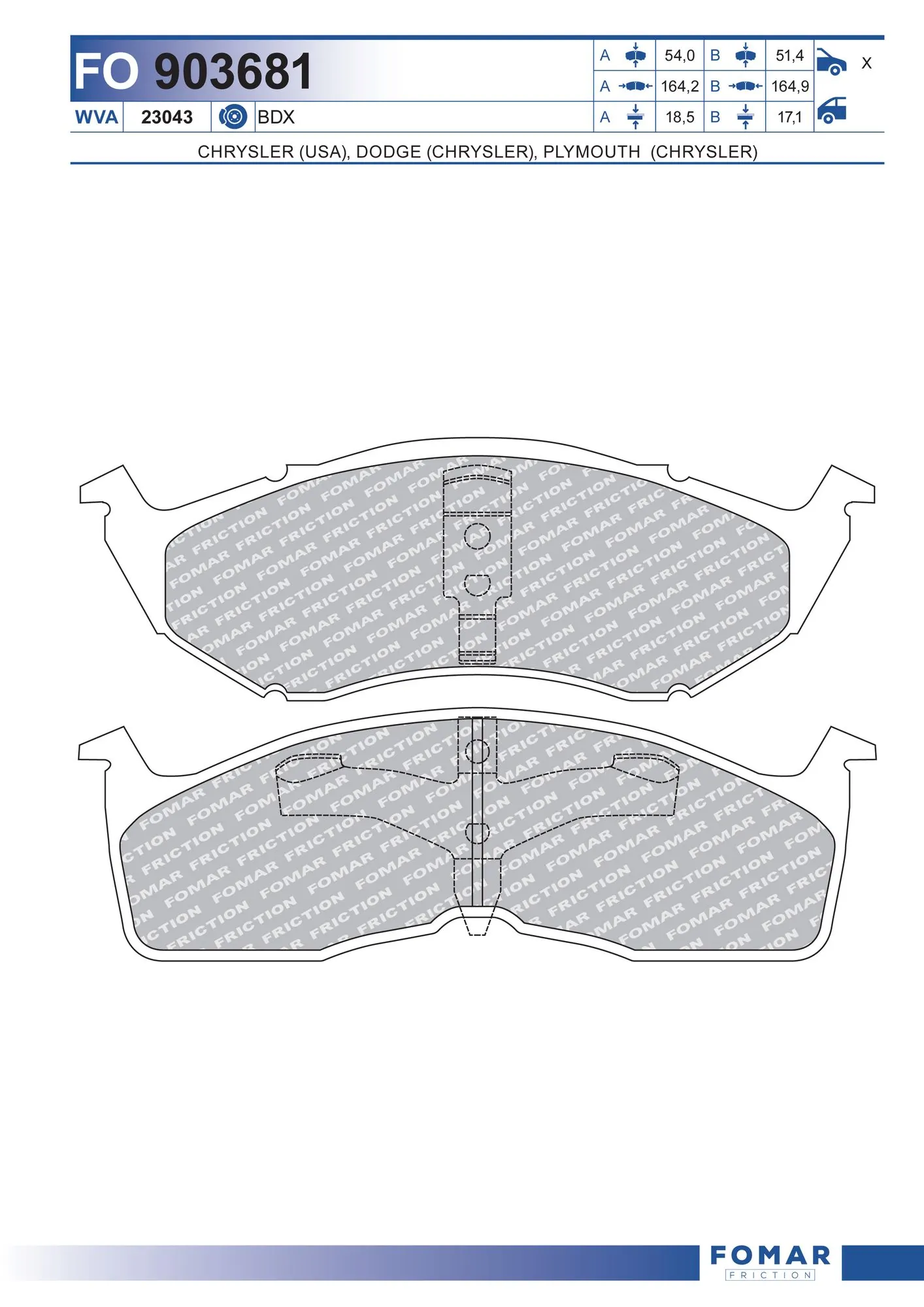 Brake Pad Set, disc brake